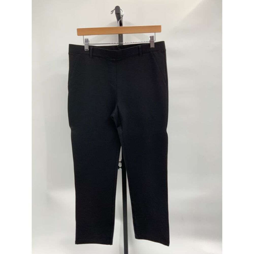 Quince Black Women's Stretch Ponte Pull-on Pants L NWT
